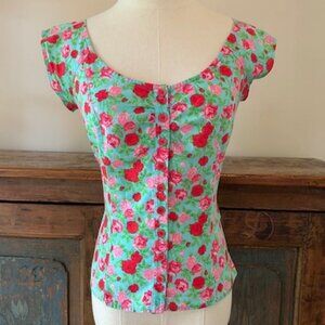 ***SOLD***Vintage Betsey Johnson New York Button-down Top M